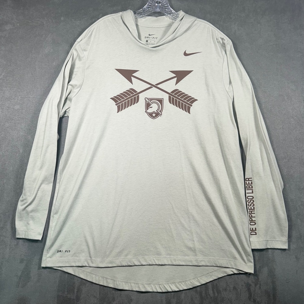 Nike Dri-FIT US Army Special Forces Hoodie Shirt Mens XL De Oppresso Liber Tan